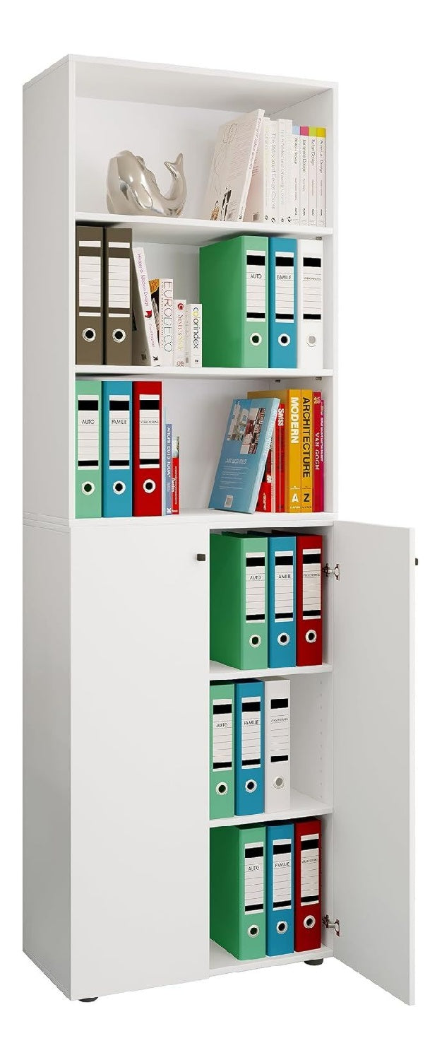 Armoire de rangement avec rangement ferme blanc 40 x 70 x 220 centim