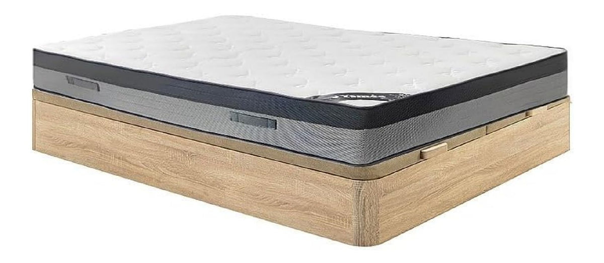 Ensembles de matelas et sommiers avec rangement ferme naturel 200 x 180 x 30 centim