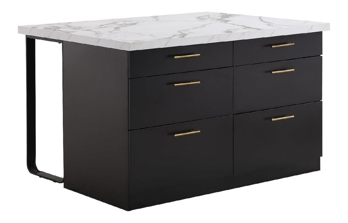 Rangements sur pied avec tiroirs avec rangement ferme noir
