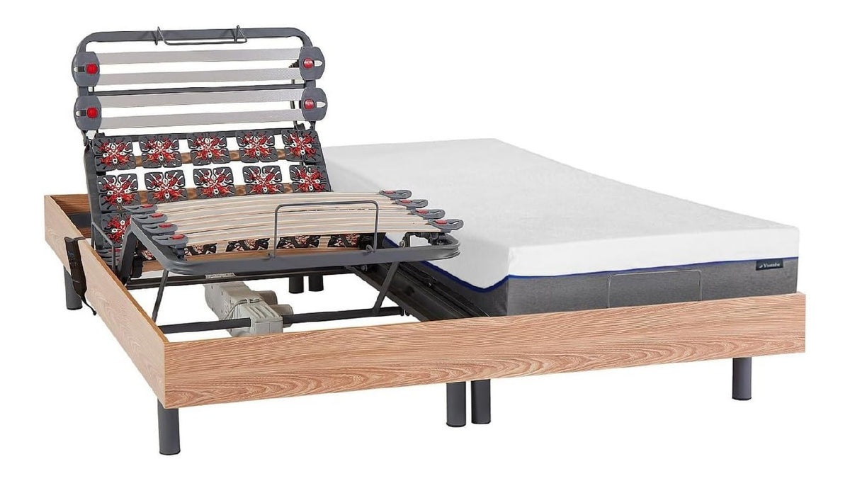 Lits electrique avec rangement ferme chene