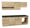 Rangements sur pied finition bois naturel