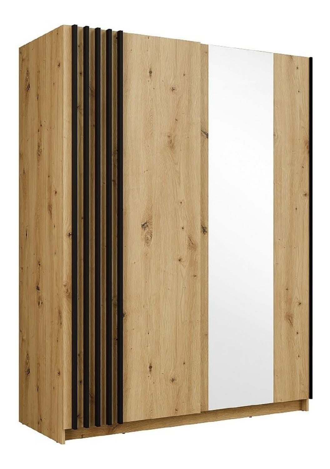 Armoire de rangement avec rangement ferme finition bois noir