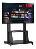Supports sur pied reglable avec rangement ferme noir
