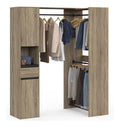 Armoire de rangement avec tiroirs finition bois noir