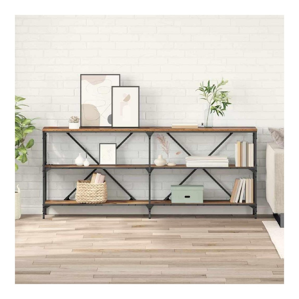 Tables consoles finition bois naturel