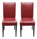 Chaise confortable finition bois rouge