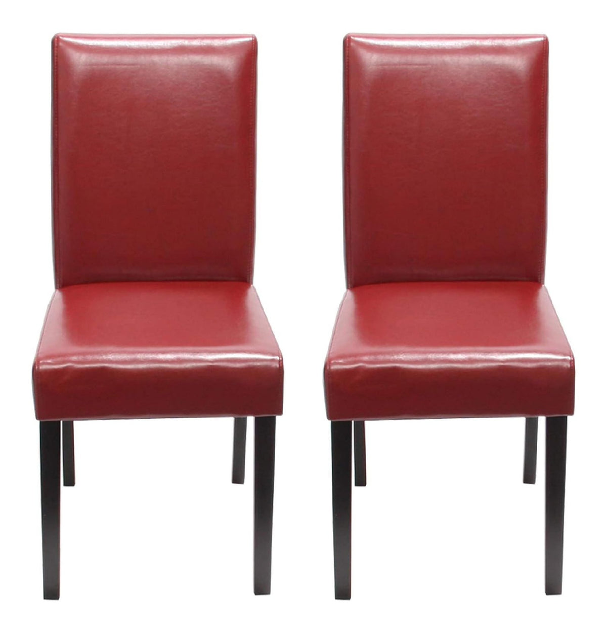Chaise confortable finition bois rouge