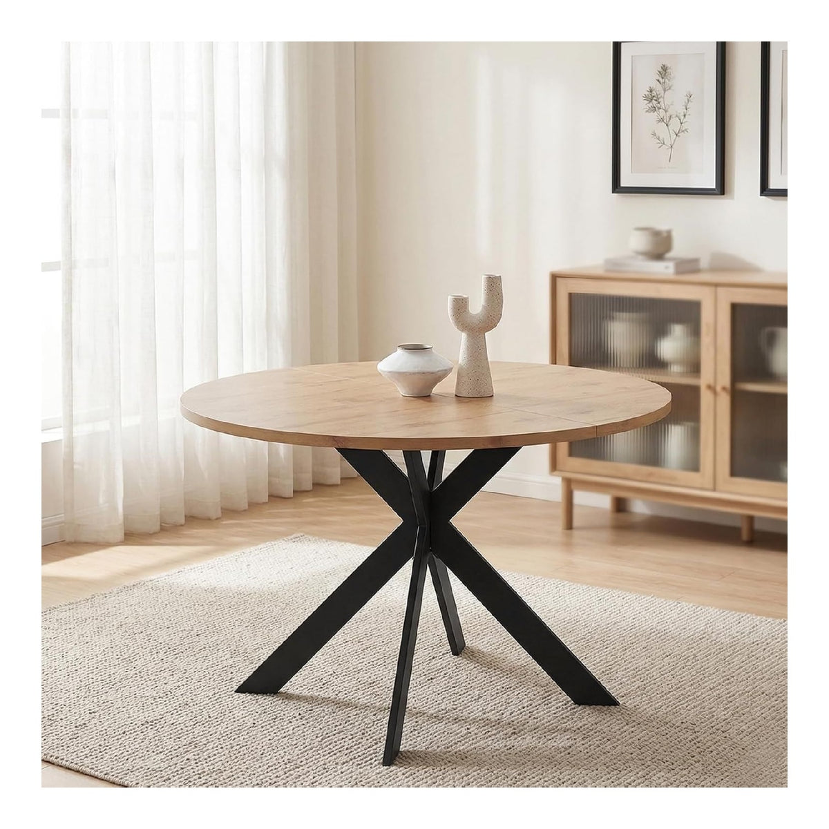 Tables reglable avec rangement ferme chene