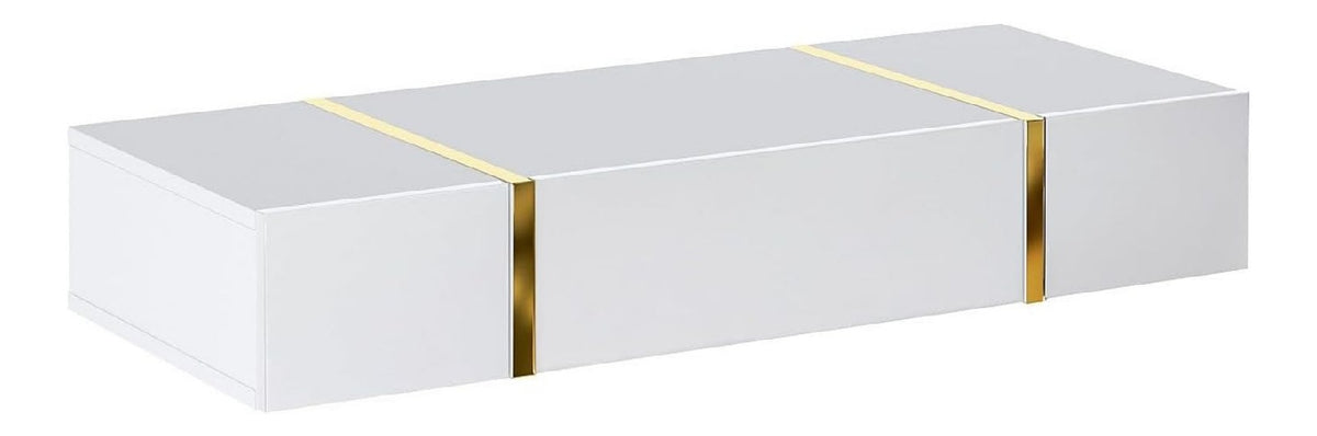 Tables consoles avec rangement ferme finition bois blanc