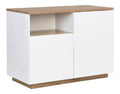 Rangements sur pied avec rangement ferme finition bois blanc 120 x 60 x 90 cm