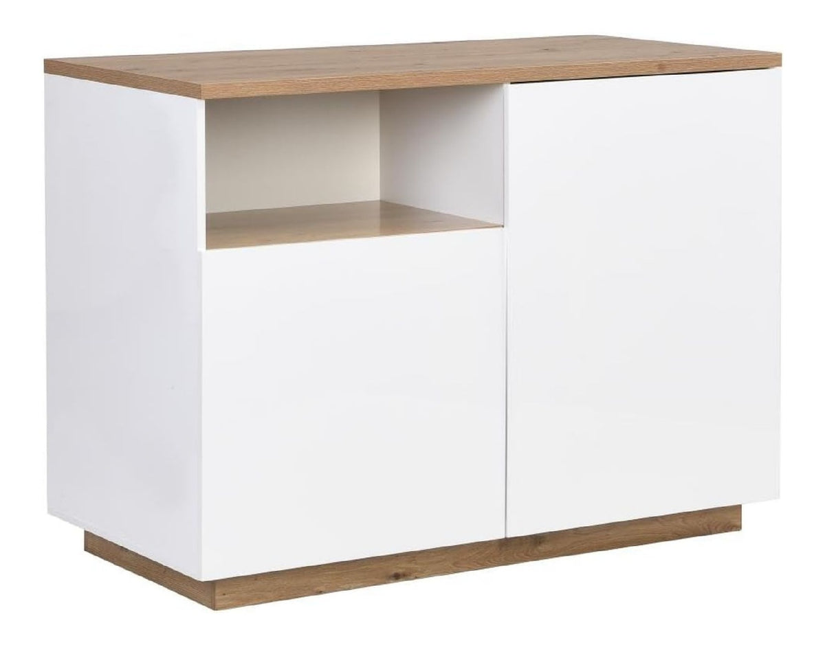 Rangements sur pied avec rangement ferme finition bois blanc 120 x 60 x 90 cm
